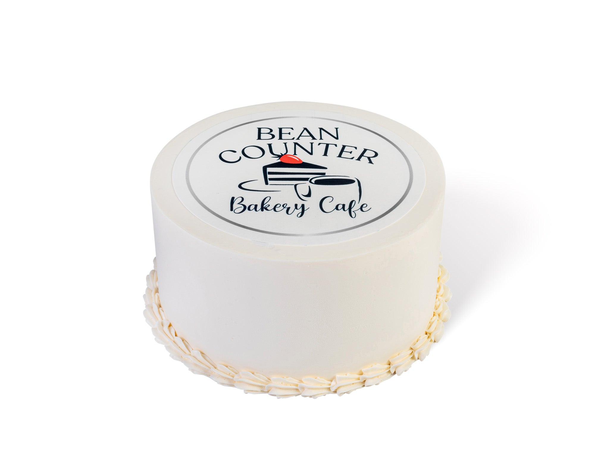 Logo/Printed Edible Image Cake Bean Counter Bakery